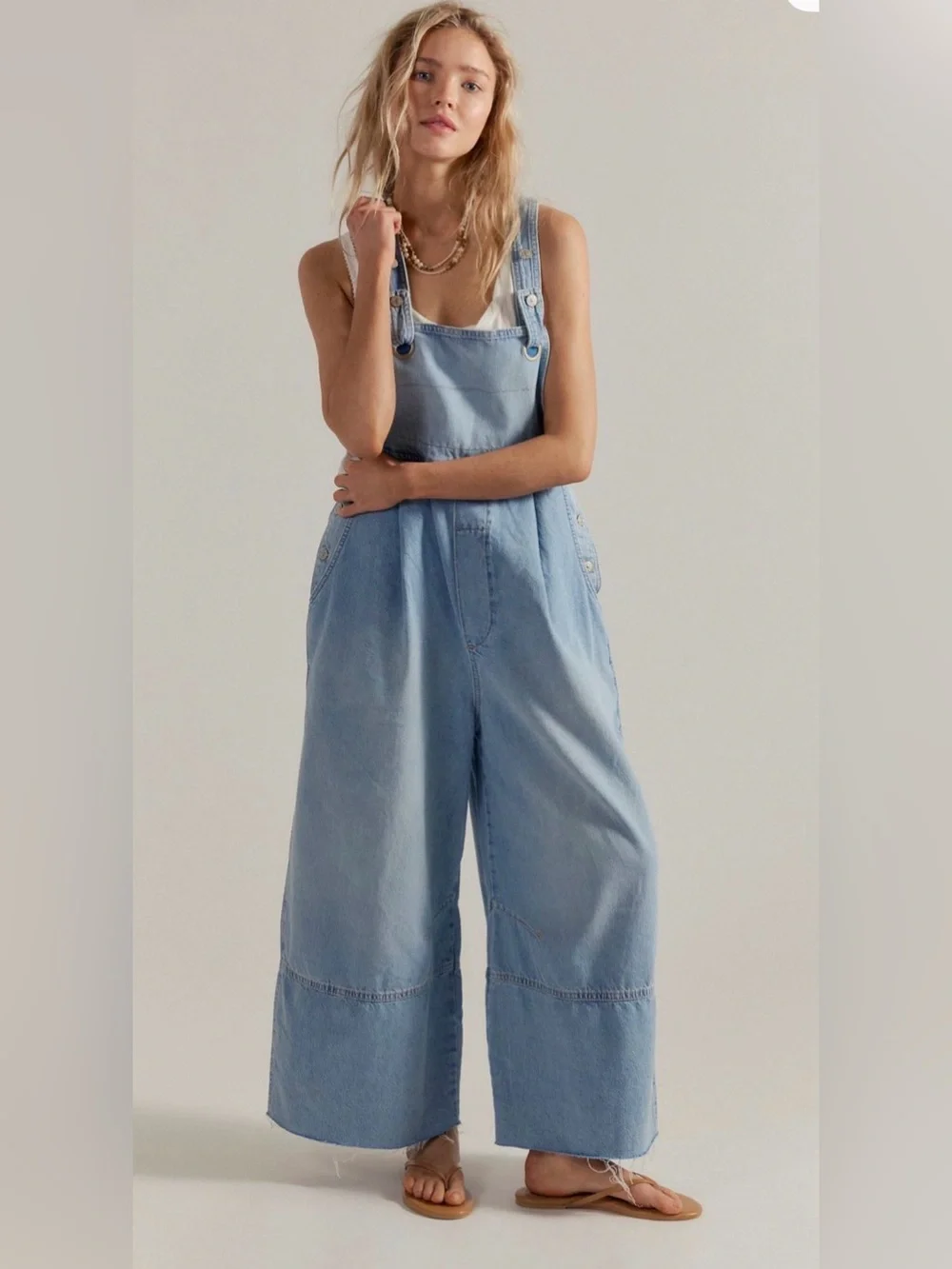 Free people we the free Rambler blue denim overalls size XS  NWT